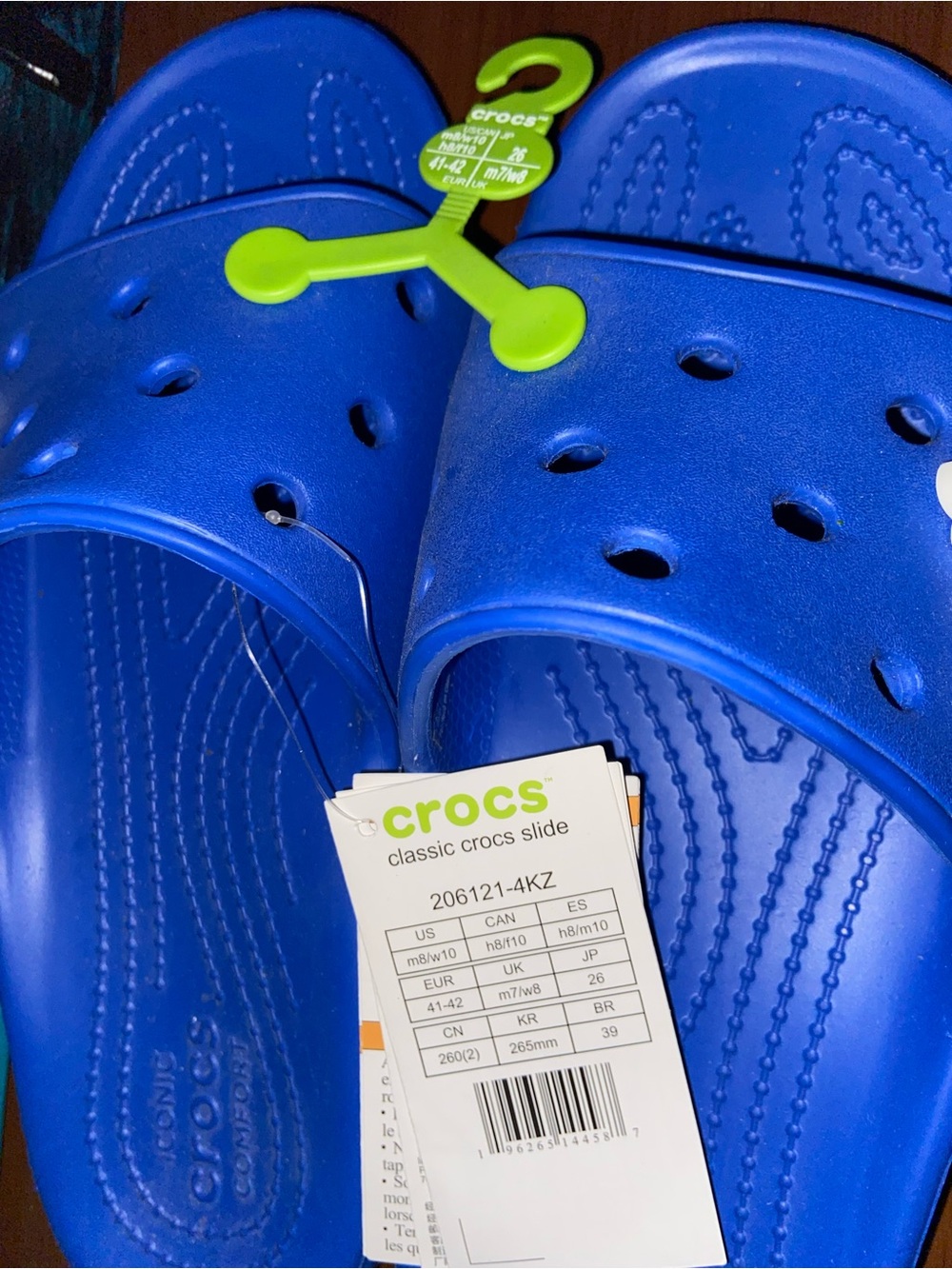 NWT CROCS Classic Slide Sandals in Royal Blue - Picture 4 of 7